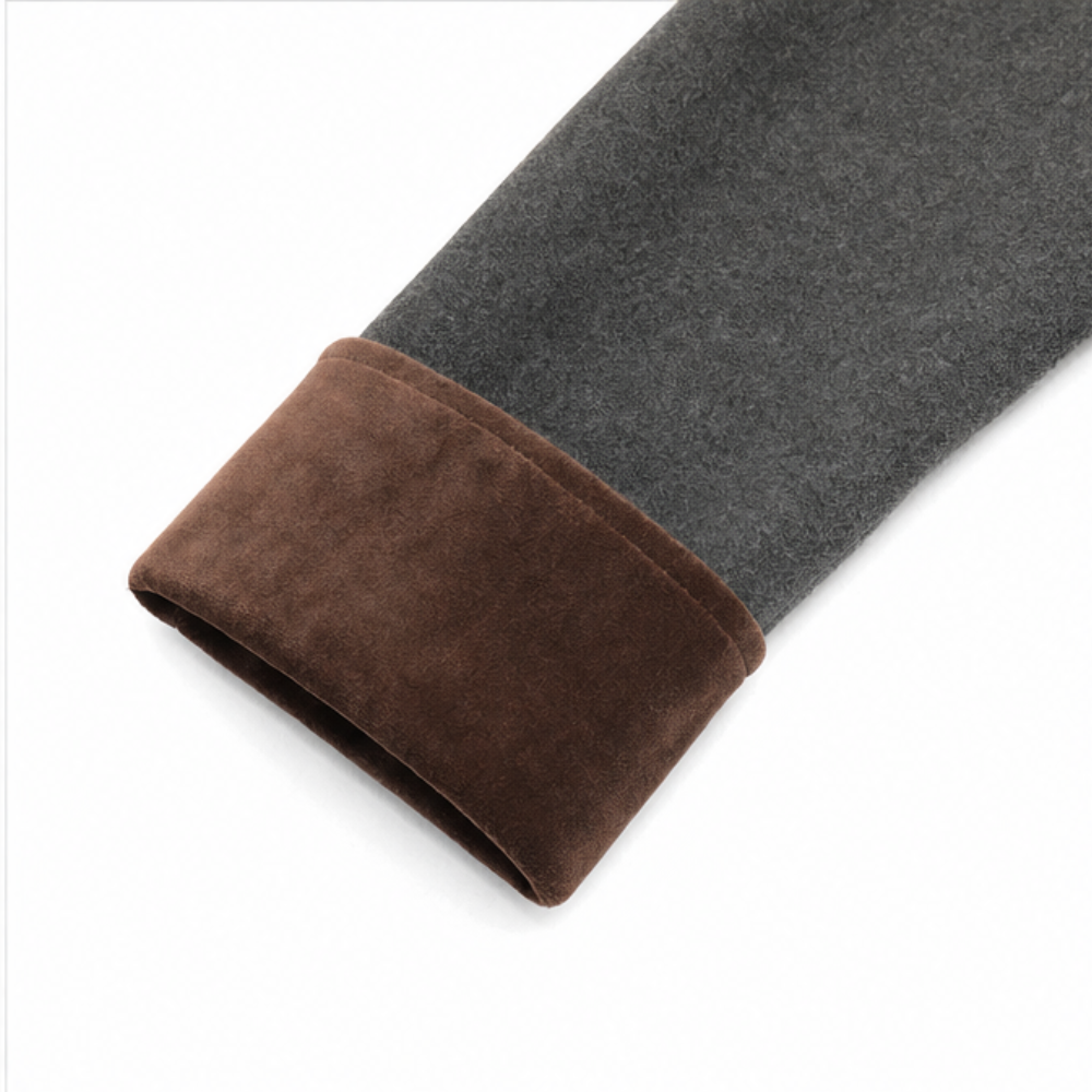 Herrivé – Contrast-Trim Herringbone Structured Blazer