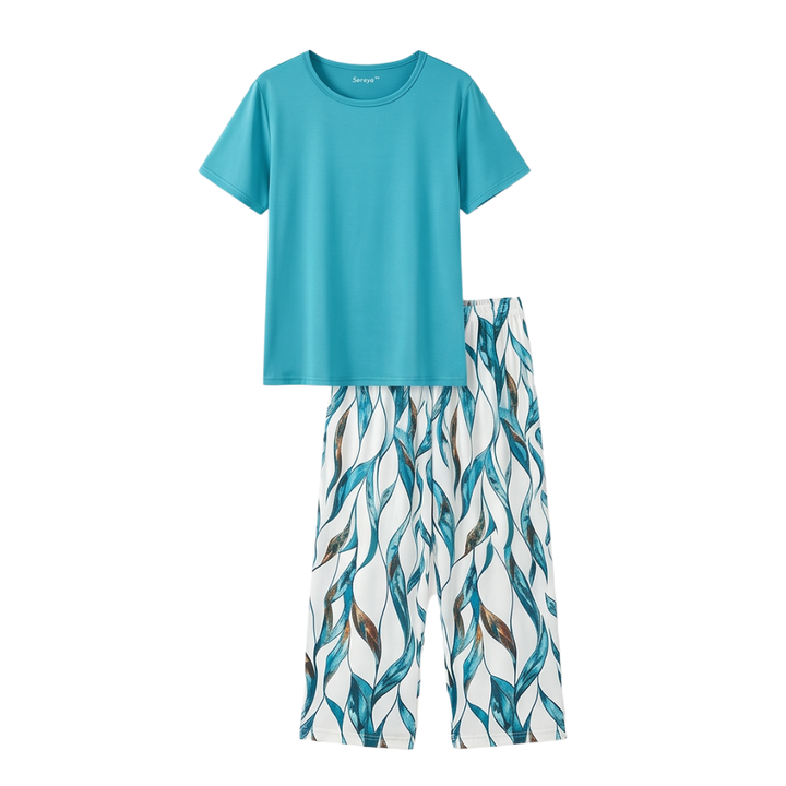 Sereya™ – Breezy Floral Capri Pajama Set