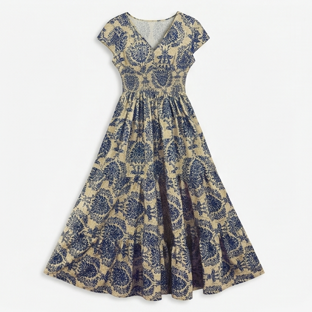 Florenza™ – Smocked Floral Maxi Dress