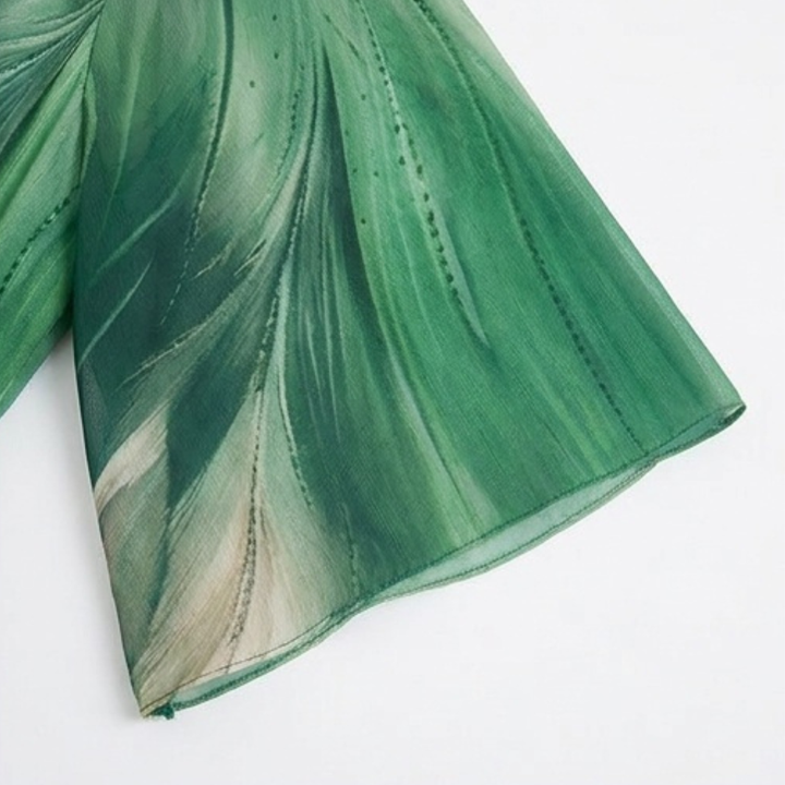 Aurelinea™ Painted Chiffon Maxi Dress