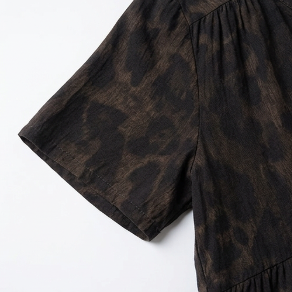 Velorra™ – Tiered Leopard Maxi Dress for Curvy Comfort