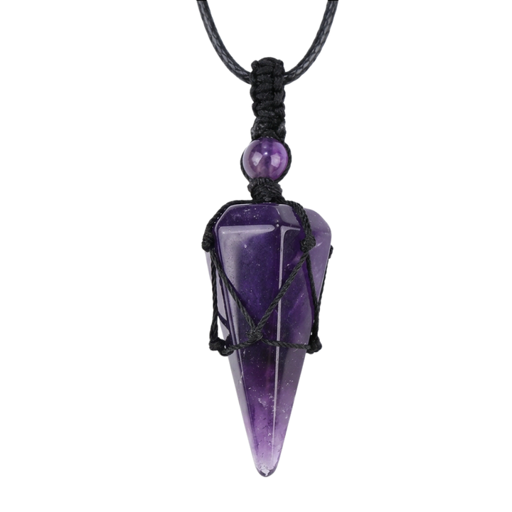 Noctera™ – Macramé-Wrapped Obsidian Pendant