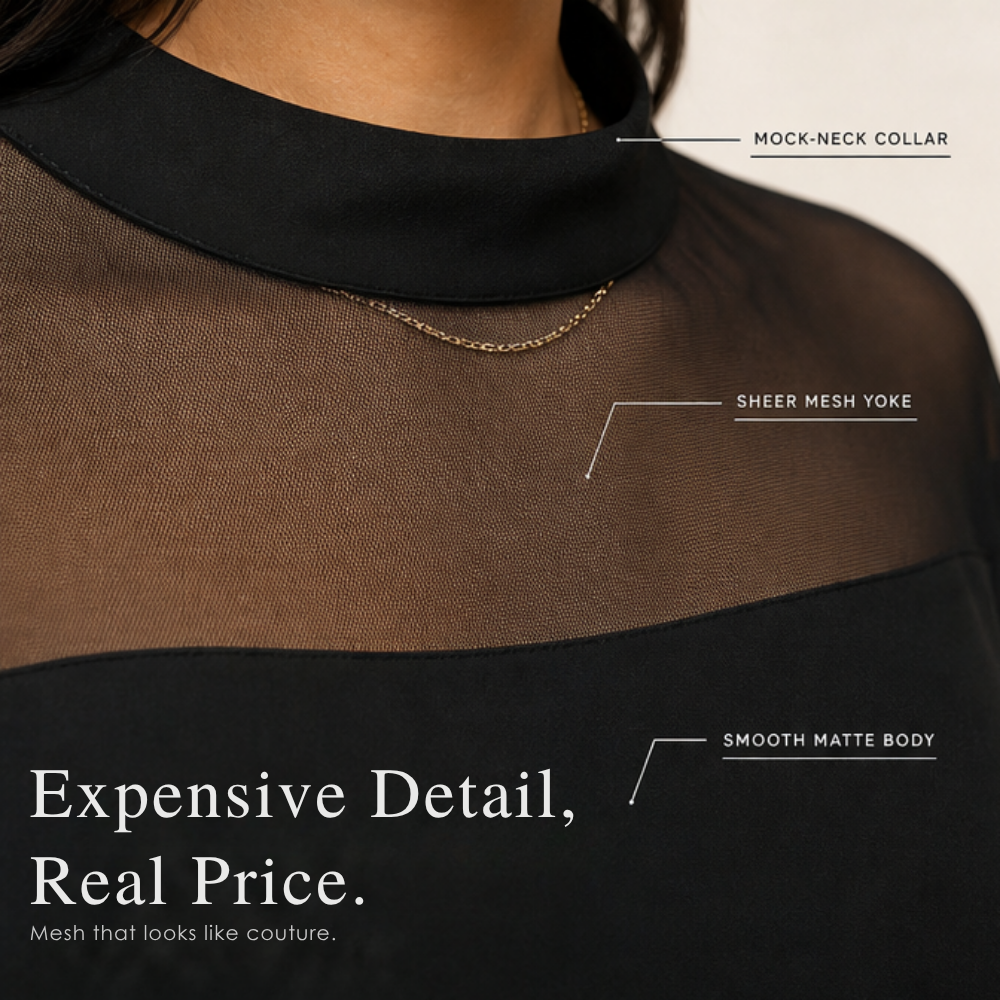 Florenza™ – Mesh Yoke Batwing Blouse