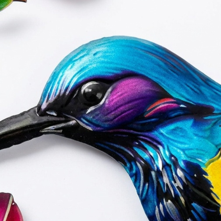Bloomfinch™ – Hand-Painted Metal Hummingbird Wall Art