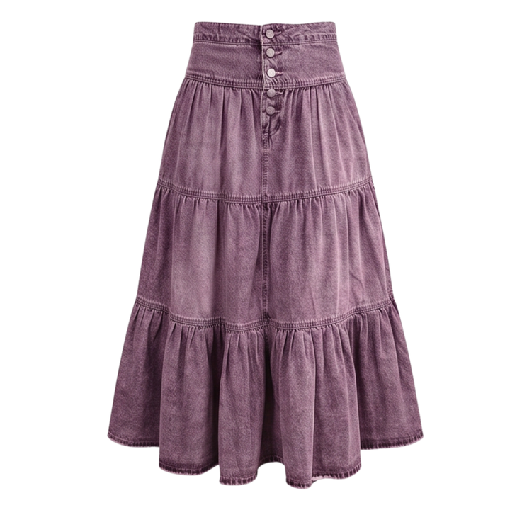 Soléra™ – Soft Button-Front Maxi Skirt