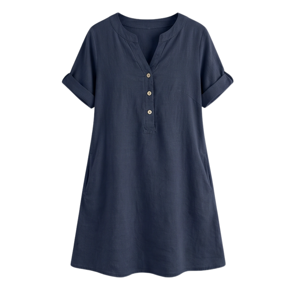 Sunhara™ – Breezy V-Neck Boho Sundress with Pockets