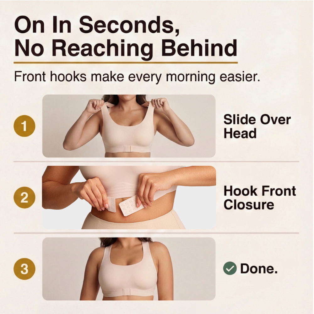 Postura™ – Wireless Posture Support Bra with Front Closure