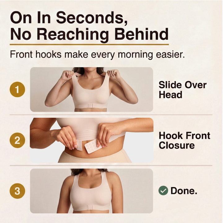 Postura™ – Wireless Posture Support Bra with Front Closure