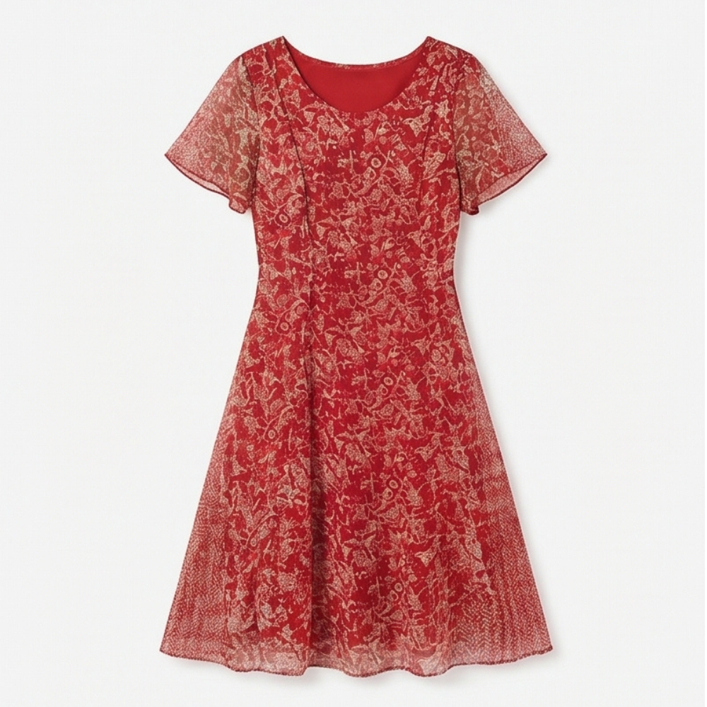 Kynara™ - Flutter-Sleeve Midi Dress for Easy Summer Elegance
