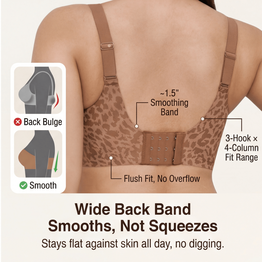 Veluna™ Wireless Leopard V Neck Contour Bra - Lark & Clover