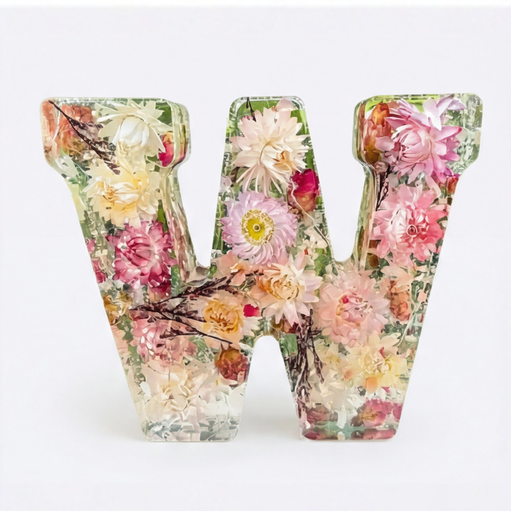 Florenza™ – Personalized Floral Resin Letter Light