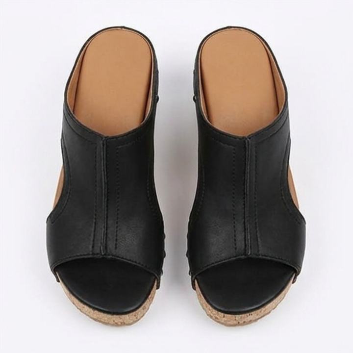 Lumera™ - Studded Cork Wedge Sandals