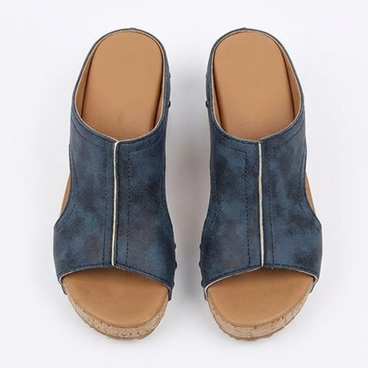 Lumera™ - Studded Cork Wedge Sandals