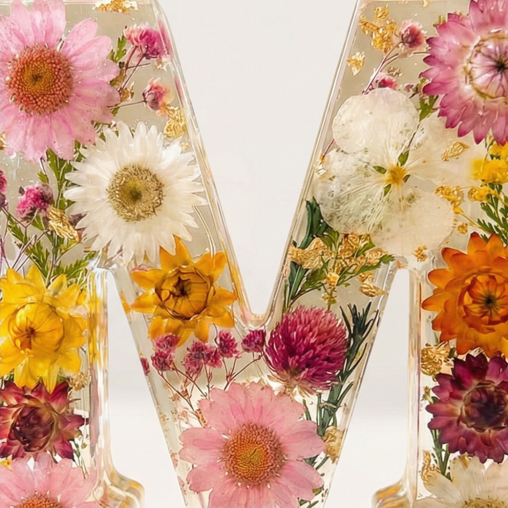 Florenza™ – Personalized Floral Resin Letter Light