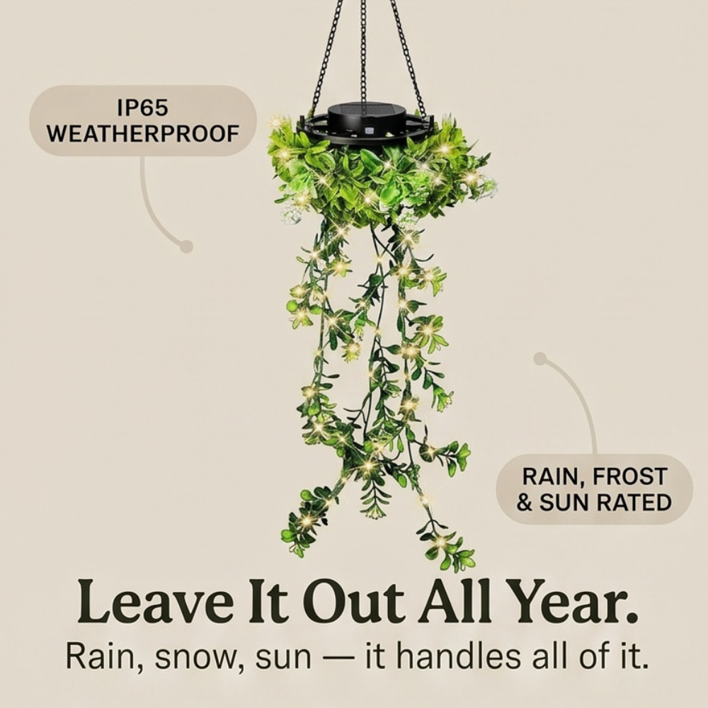 Lumivia™ - Solar Hanging Ivy Lantern for Magical Evening Gardens