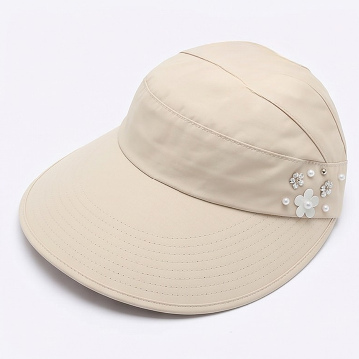 Solwen™ – Wide Brim Sun Visor with Ponytail Opening