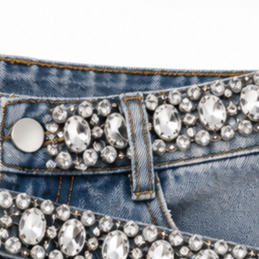 Suncrest – Rhinestone Denim-look Shorts That Don't Look Cheap Up Close