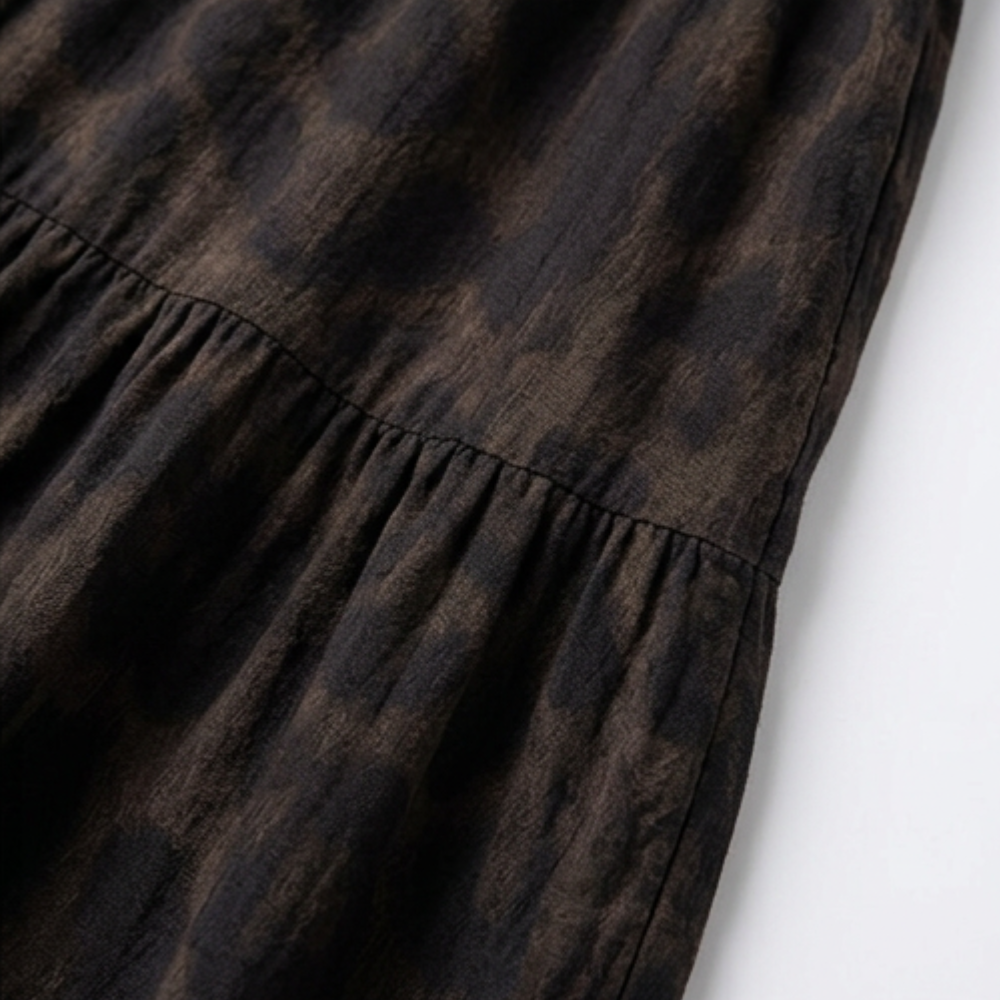Velorra™ – Tiered Leopard Maxi Dress for Curvy Comfort
