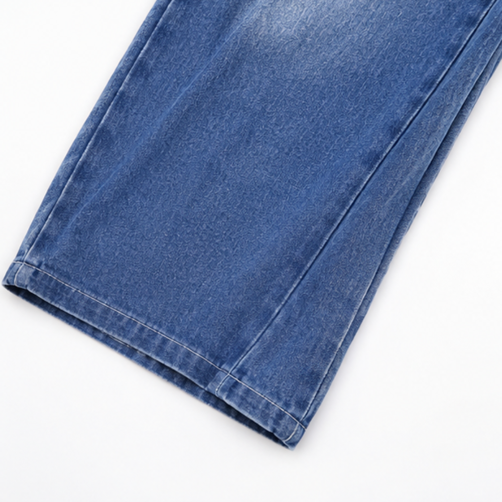 Wearbella – Wide-Leg Cold-Shoulder Denim Overall Jumpsuit