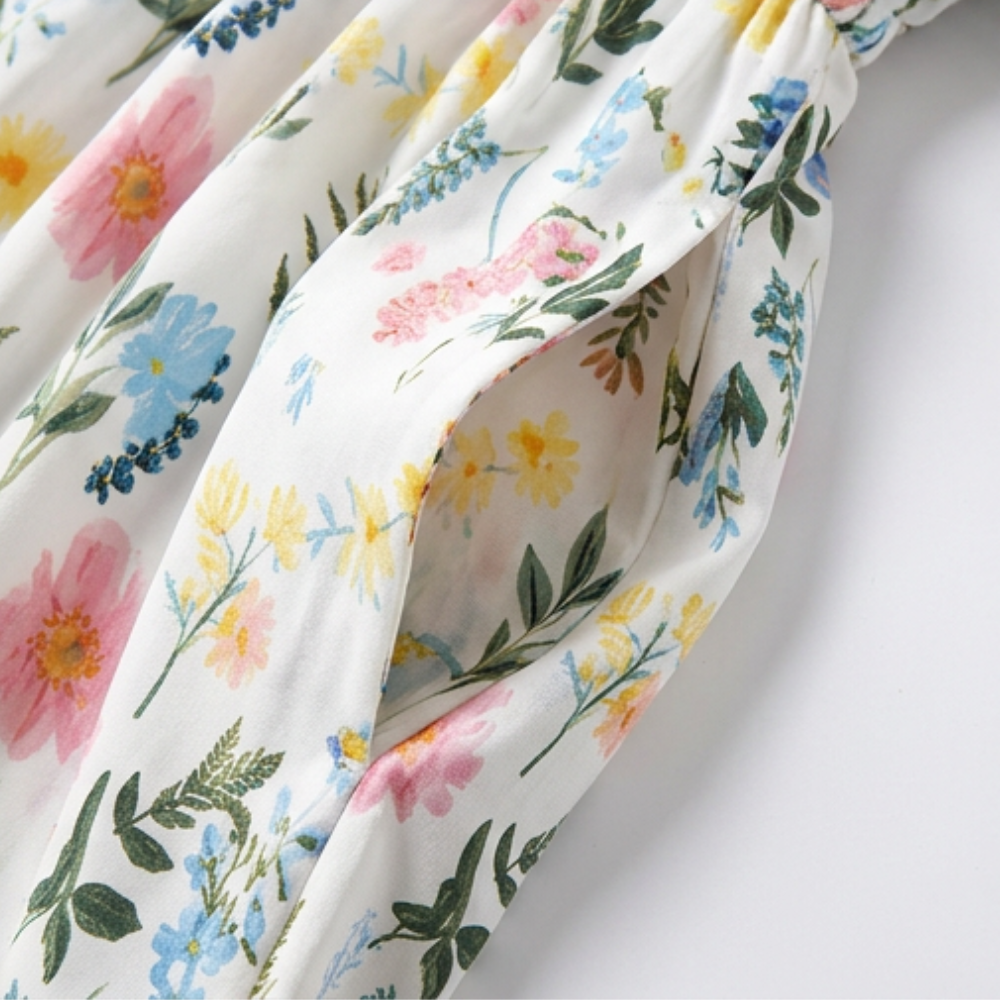 Florevia™ – Off-Shoulder Floral Maxi Dress with Hidden Pockets