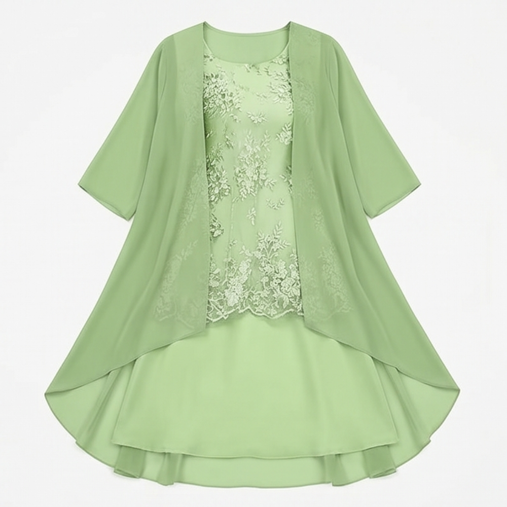 Florenza™ – Elegant Lace and Chiffon Dress Set