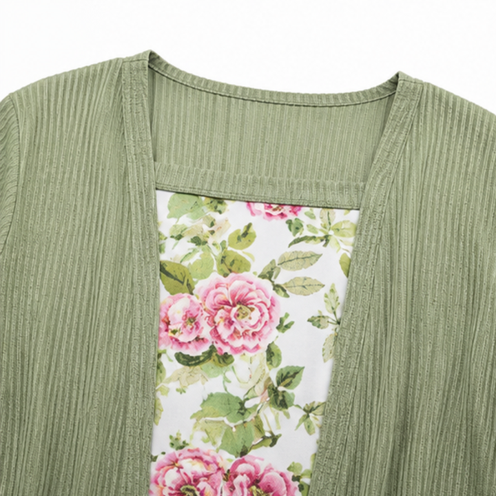 Layerlynn – Floral Panel Layered-Look Top