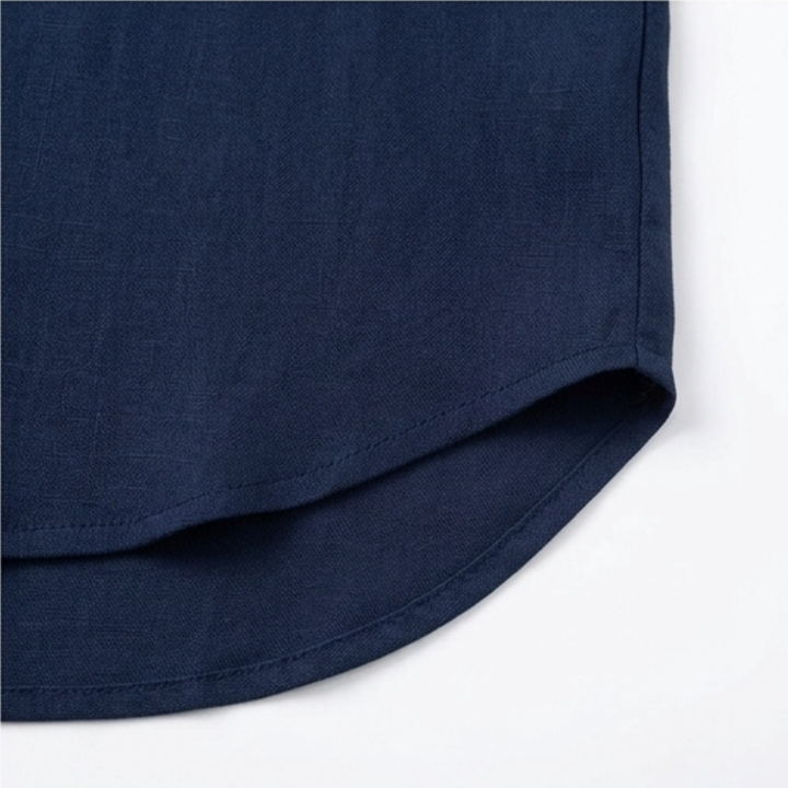 Wovena™ – Breezy V Neck Blouse with Curved Hem