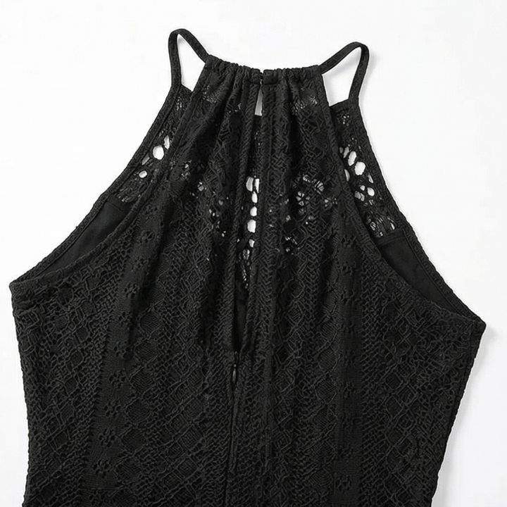 Vivara™ – Lace Halterneck Maxi Dress