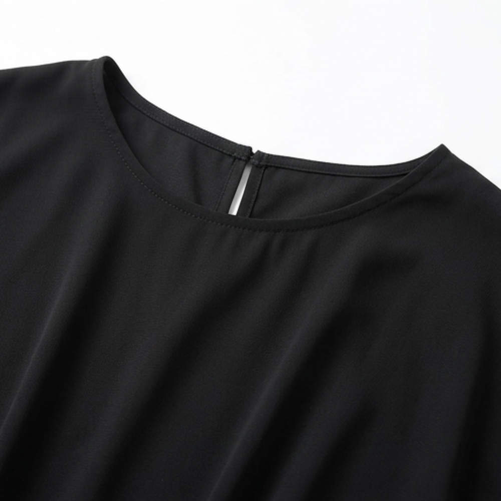 Lunara™ – Sequin Trim Layered Chiffon Top