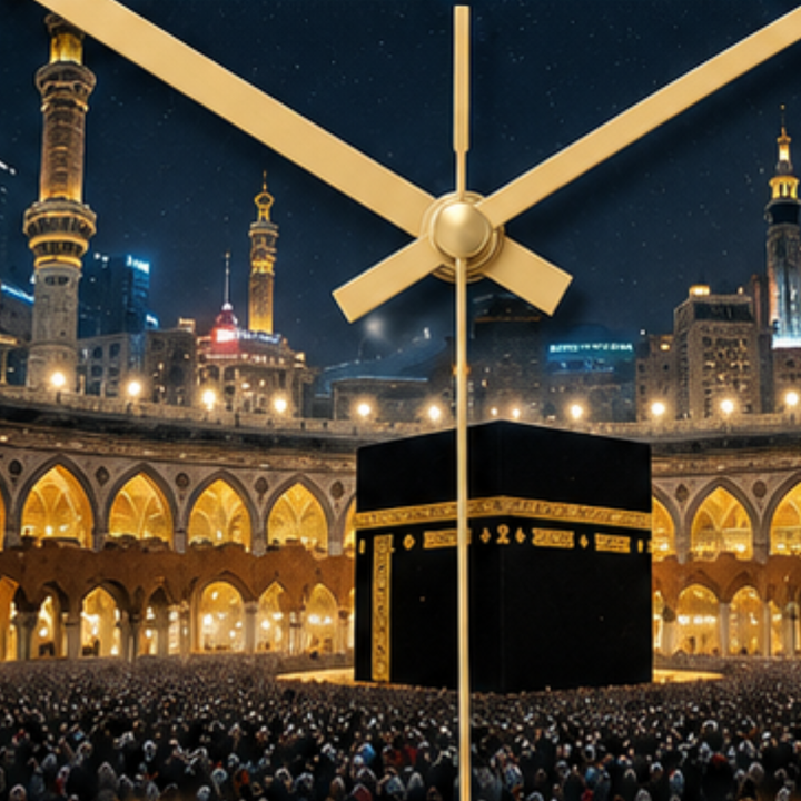 Quietwall – Kaaba Black And Gold Wall Clock