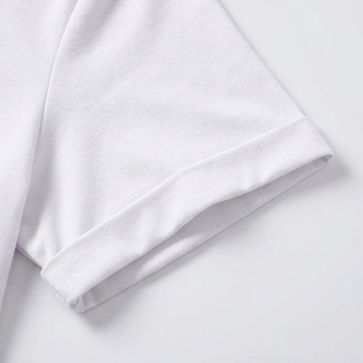 Lunavia™ – Soft V-Neck Tee with Rolled Cuffs