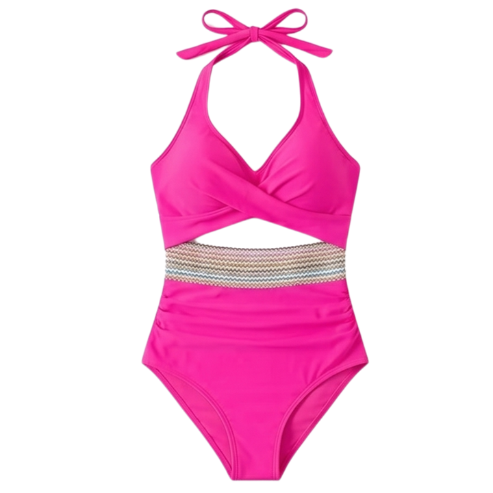 Marivela™ - Twist-Front One-Piece Swimsuit with Cutout Waist