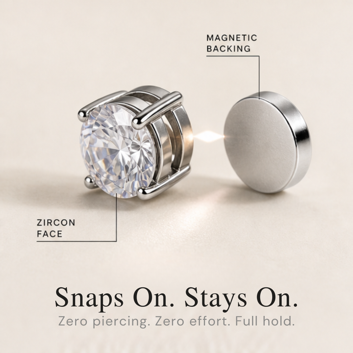 Luxora™ – Magnetic Diamond Stud Earrings No Piercing