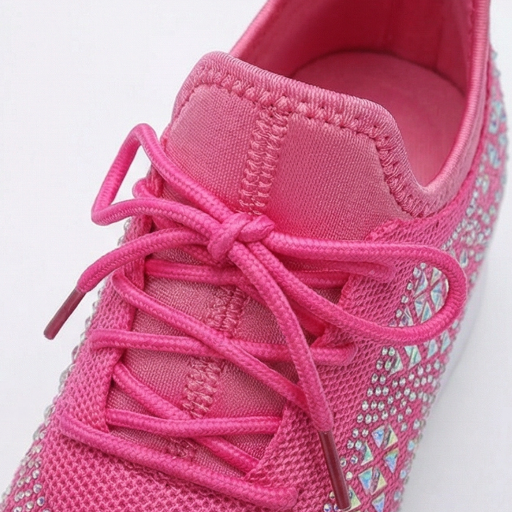 Stellara™ – Rhinestone Wedge Sneakers for Women