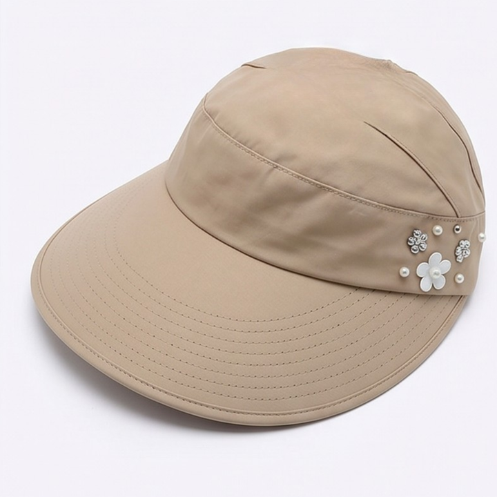 Solwen™ – Wide Brim Sun Visor with Ponytail Opening