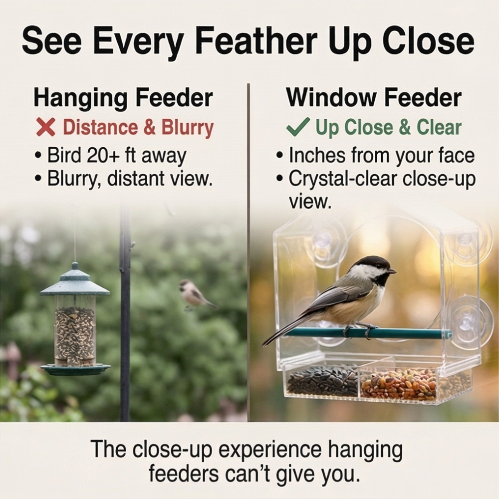 Birdvue™ – Crystal Clear Window Bird Feeder