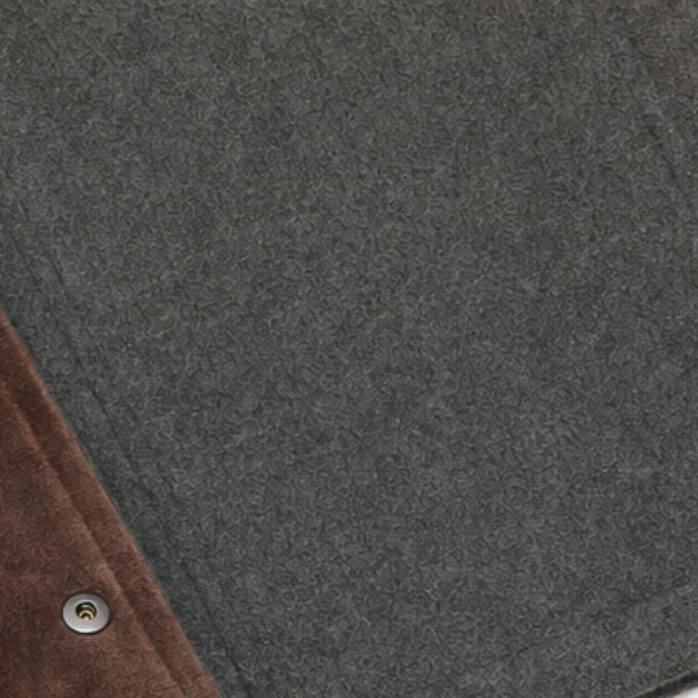 Herrivé – Contrast-Trim Herringbone Structured Blazer
