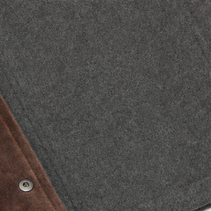Herrivé – Contrast-Trim Herringbone Structured Blazer