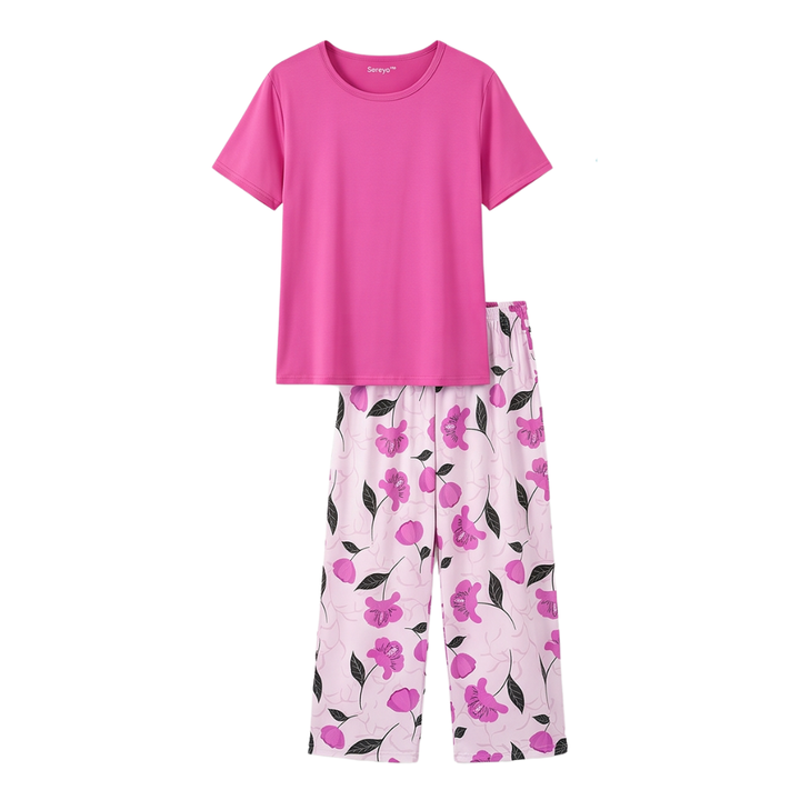 Sereya™ – Breezy Floral Capri Pajama Set
