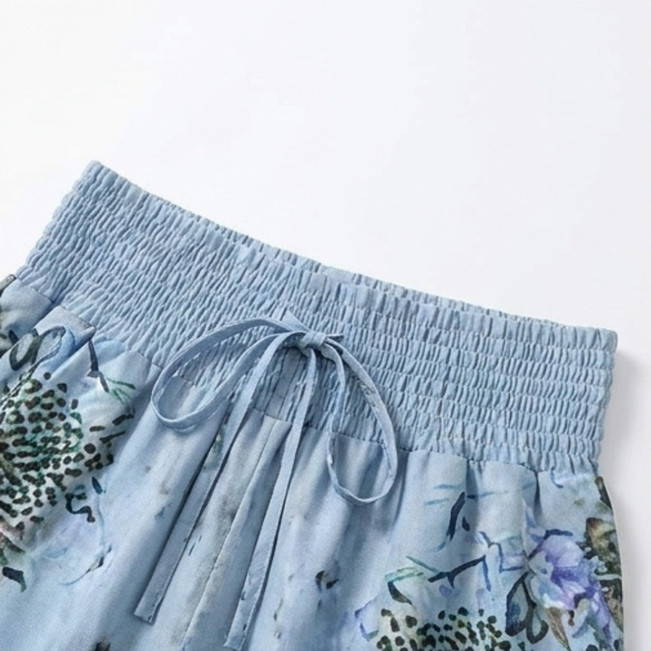 Lunavia™ – Boho Floral Wide-Leg Pants with Split Front