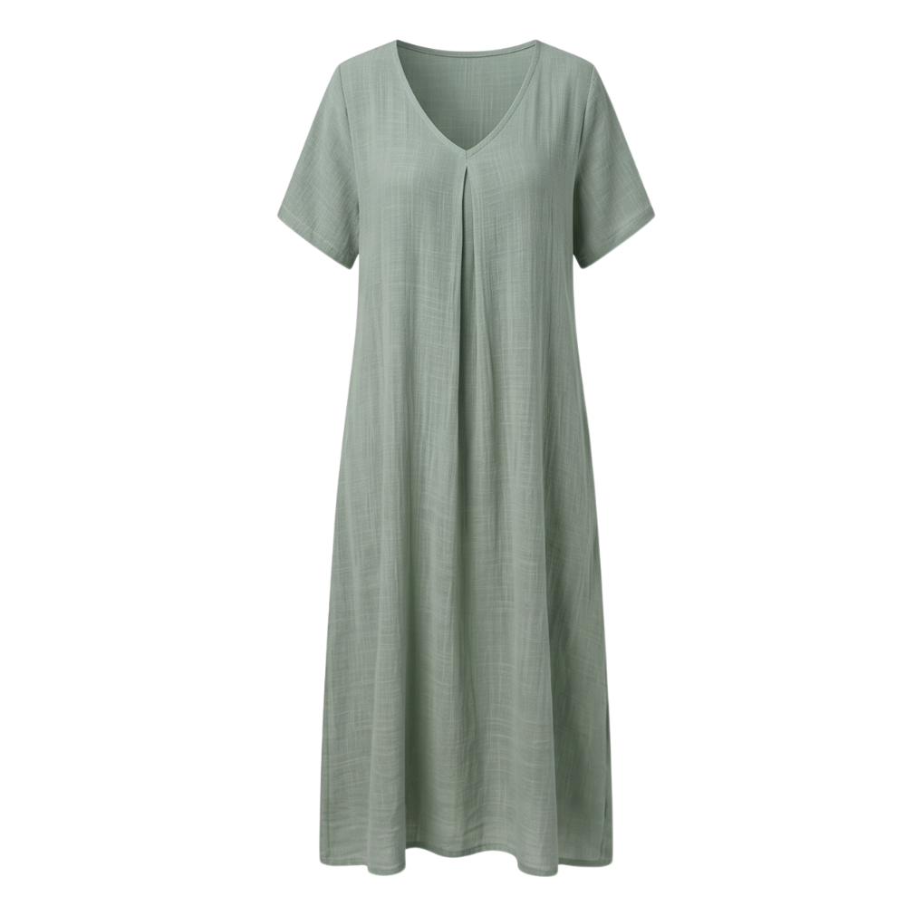 Lunessa™ – Breezy Cotton Linen Summer Dress