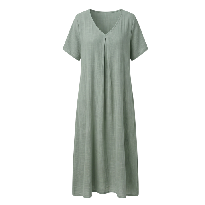 Lunessa™ – Breezy Cotton Linen Summer Dress