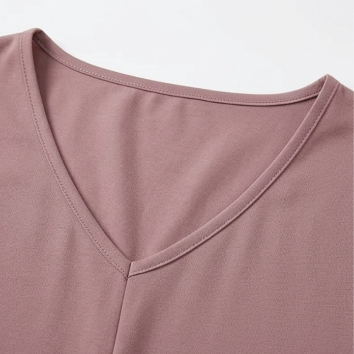 Veluna™ - Twist-Knot V-Neck Top for Effortless Everyday Style