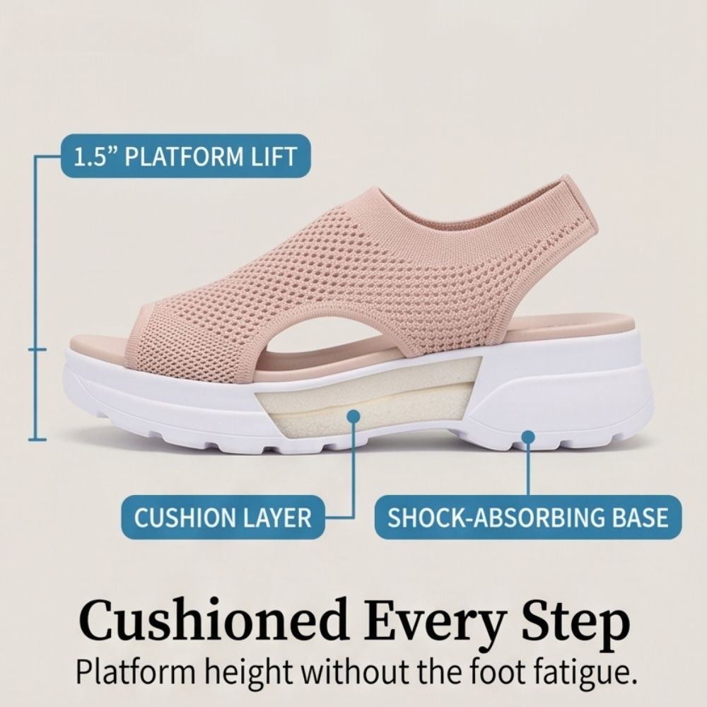 Caluna™ – Cushioned Slip-On Platform Sandals