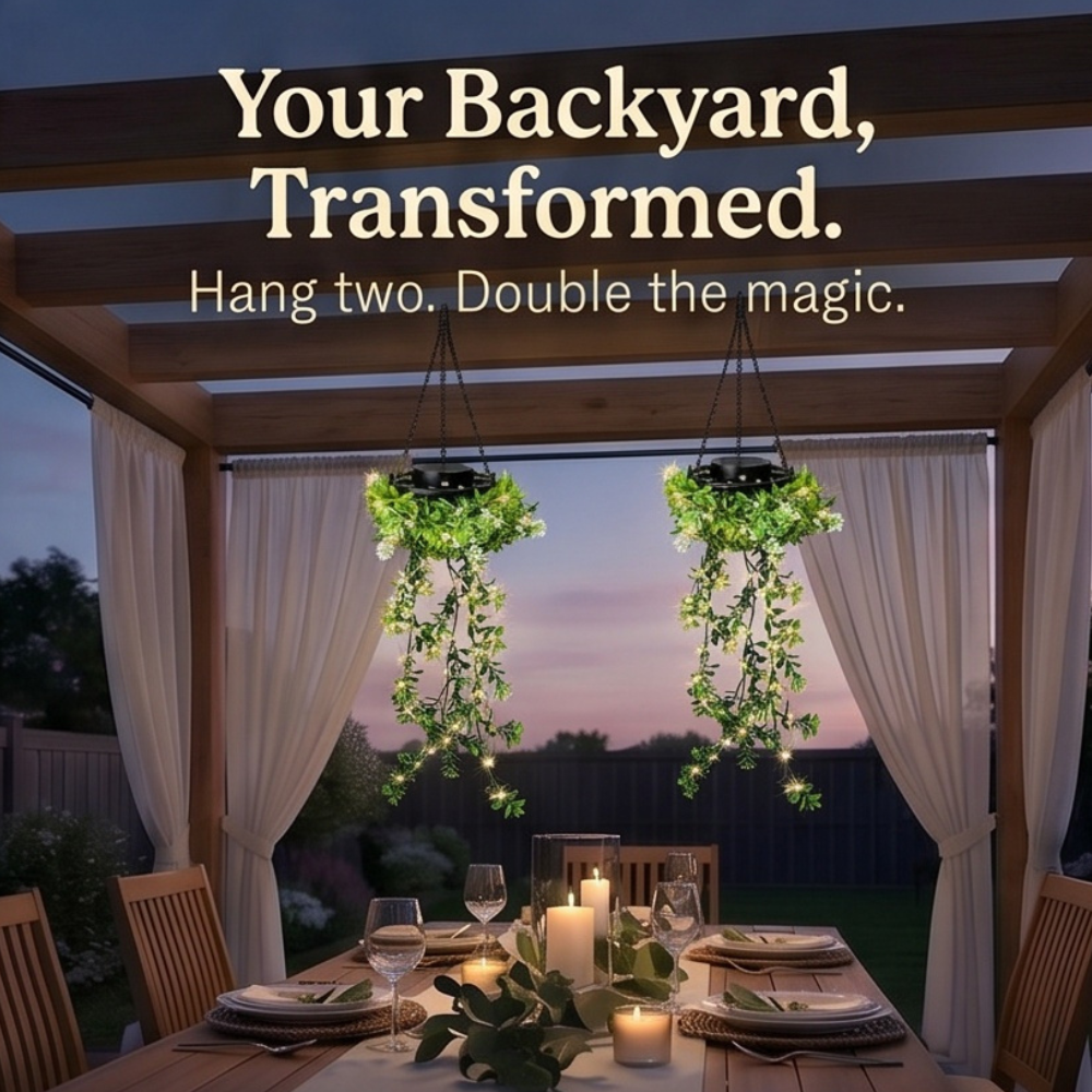 Lumivia™ - Solar Hanging Ivy Lantern for Magical Evening Gardens
