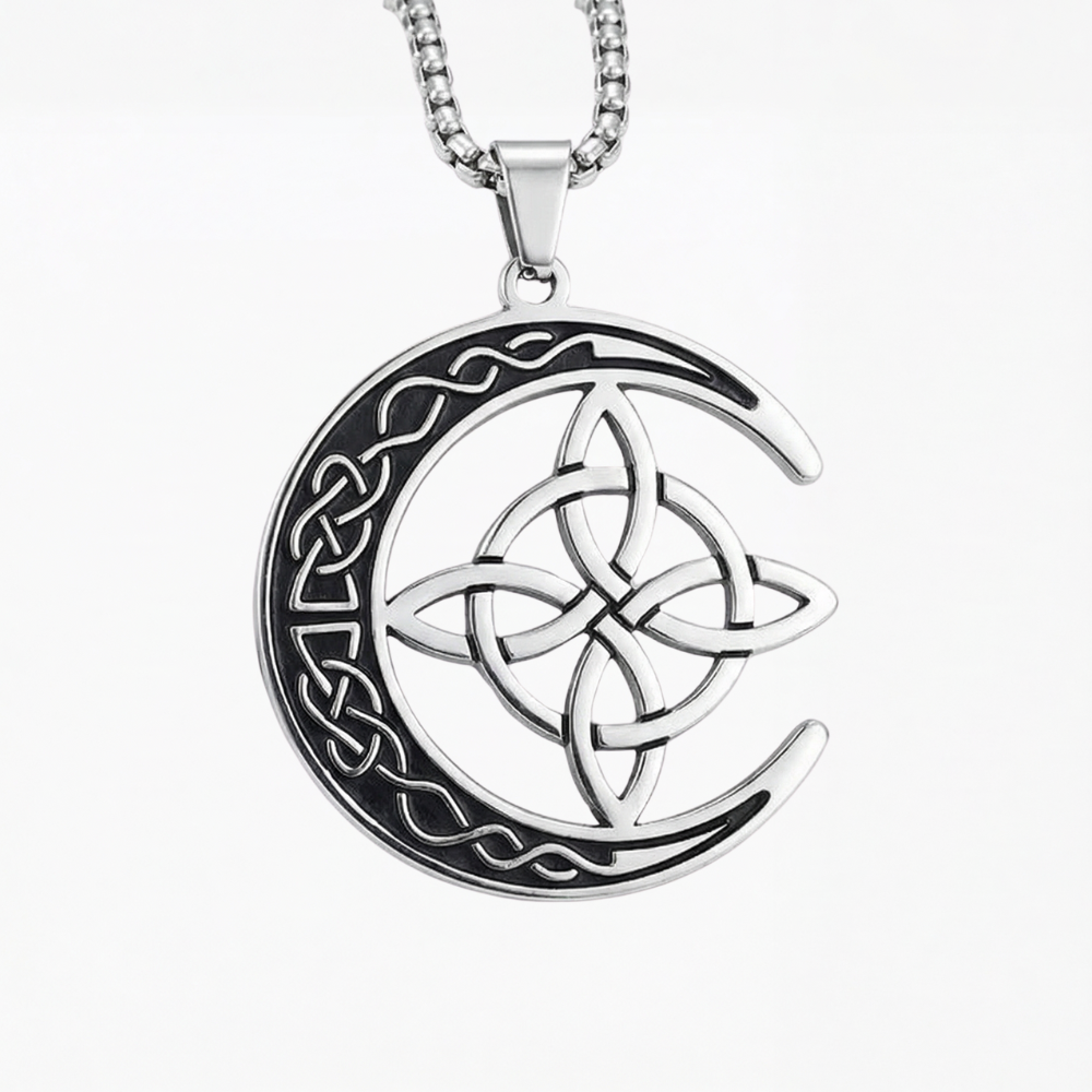Lunara™ – Celtic Moon and Knot Pendant