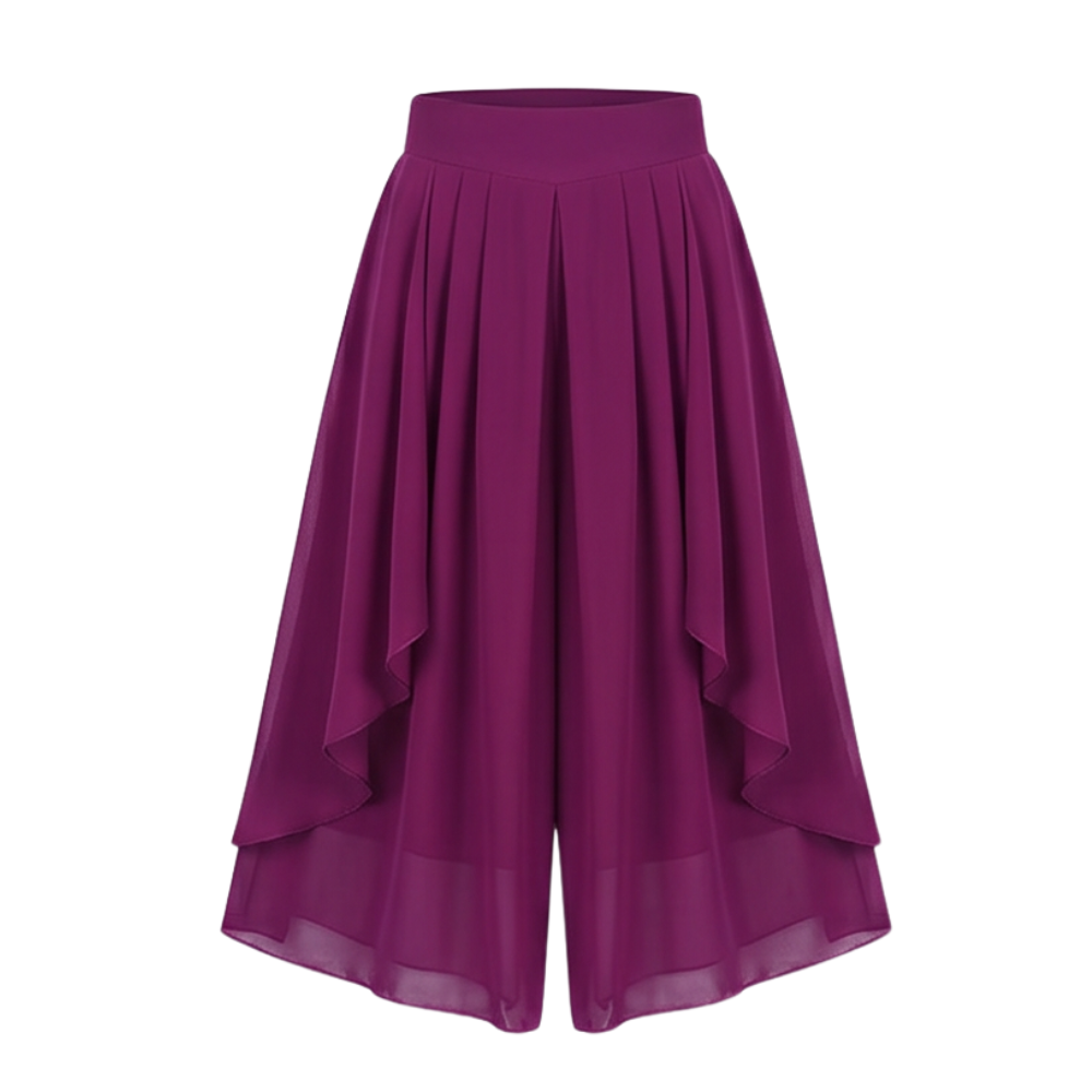 Sevella™ – High-Waist Culottes with Skirt Drape