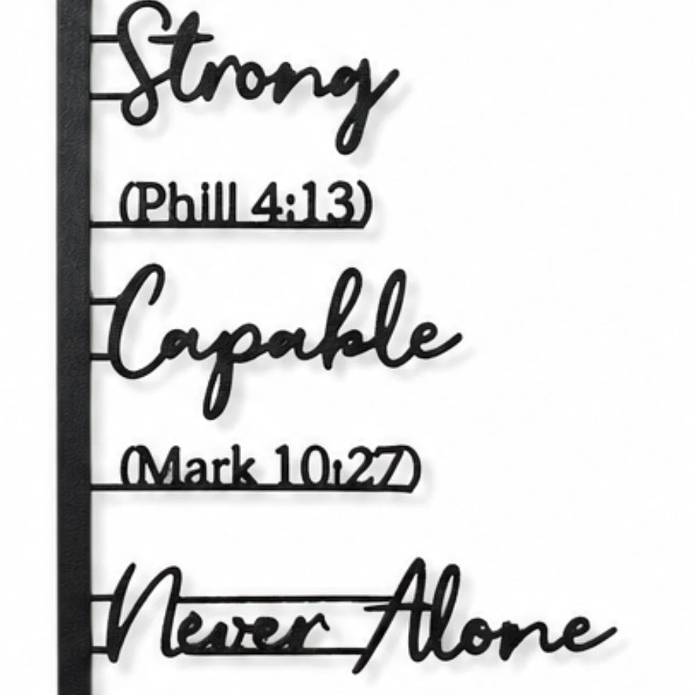 Veluna – Metal Scripture Cross Wall Decor with Biblical Affirmations