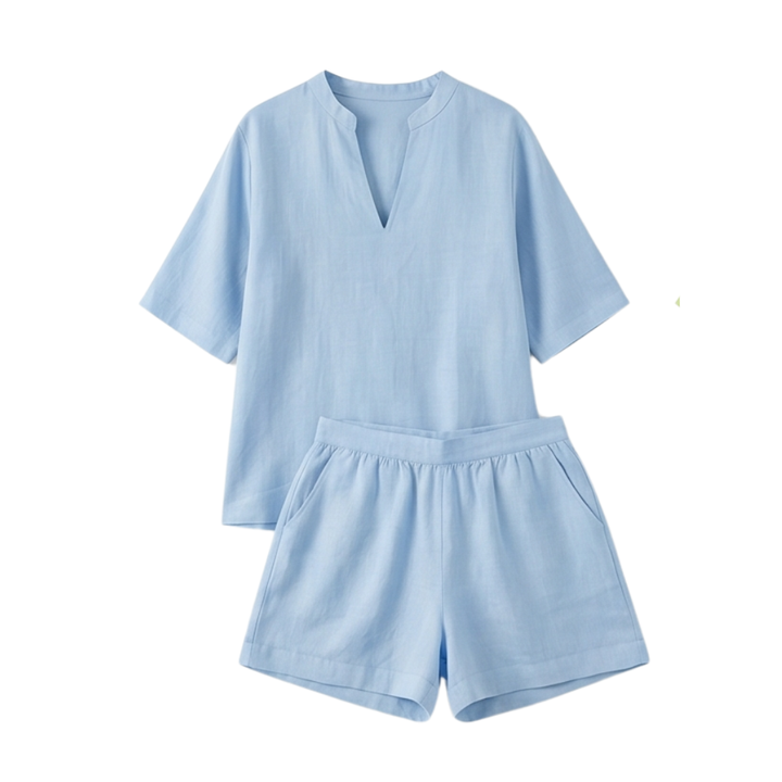 Veluna™ – Breezy V-Neck Summer Set
