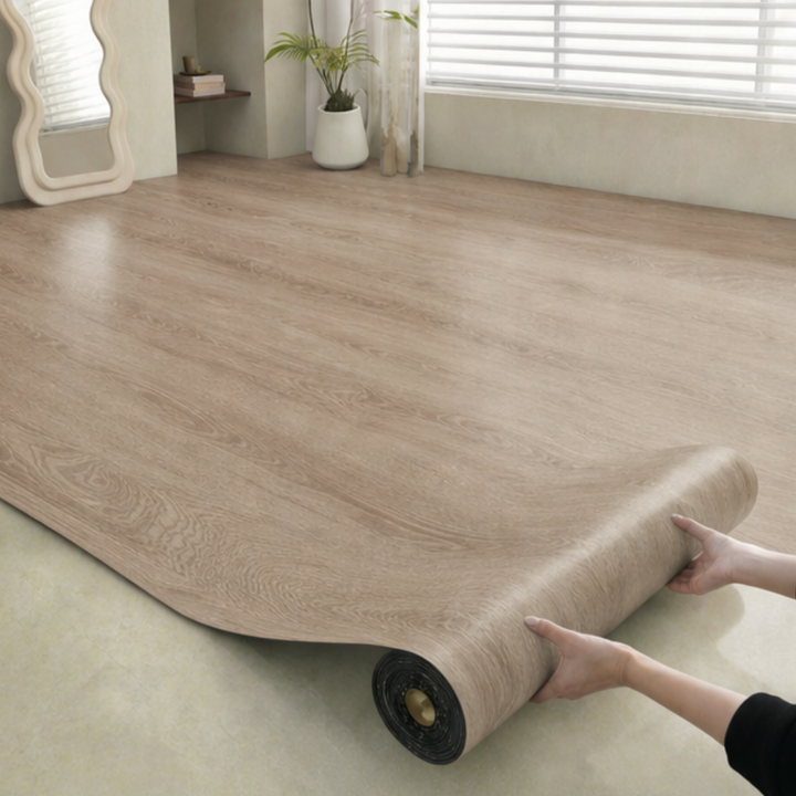 Plankly™ – Waterproof Wood-Grain Floor Roll
